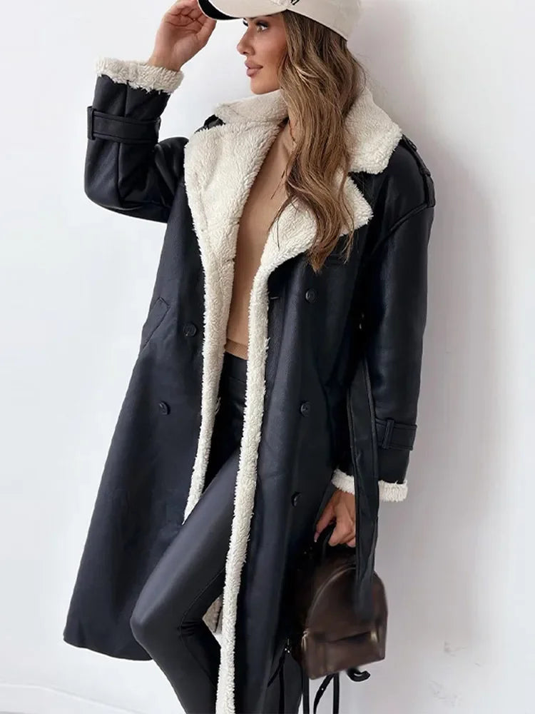 Signe Faux Leather Coat
