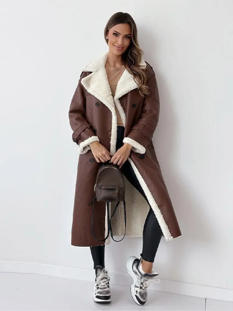 Signe Faux Leather Coat