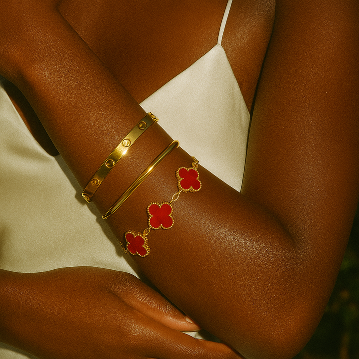 Lucky Charm Red & Gold Trio Set