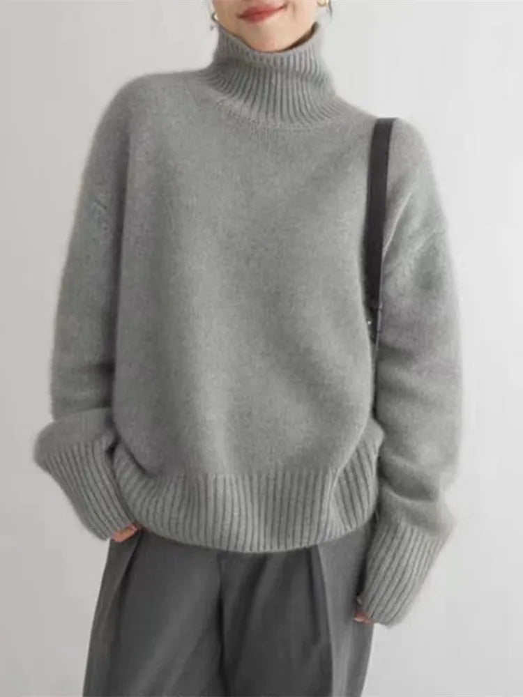 ROSE - HIGH COLLAR CASHMERE