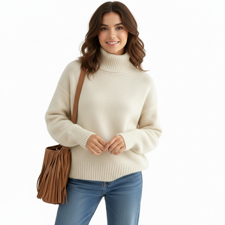 ROSE - HIGH COLLAR CASHMERE