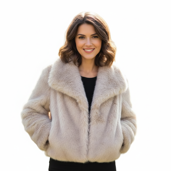 Eva Faux Fur Coat–  Warm Fluffy Jacket