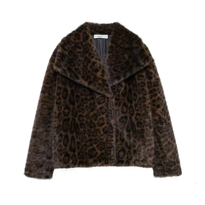 Eva Faux Fur Coat–  Warm Fluffy Jacket