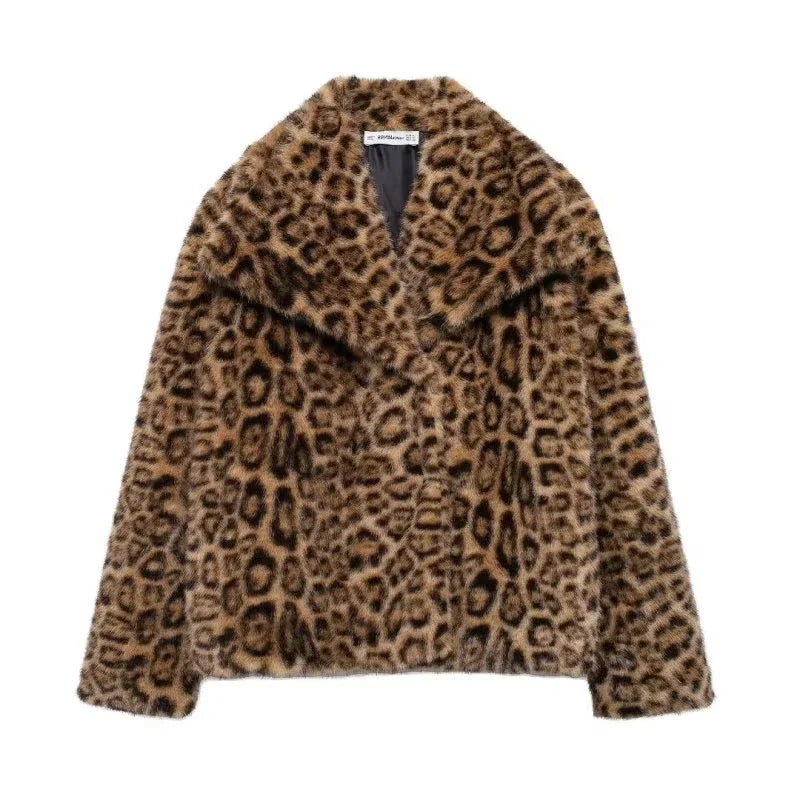Eva Faux Fur Coat–  Warm Fluffy Jacket