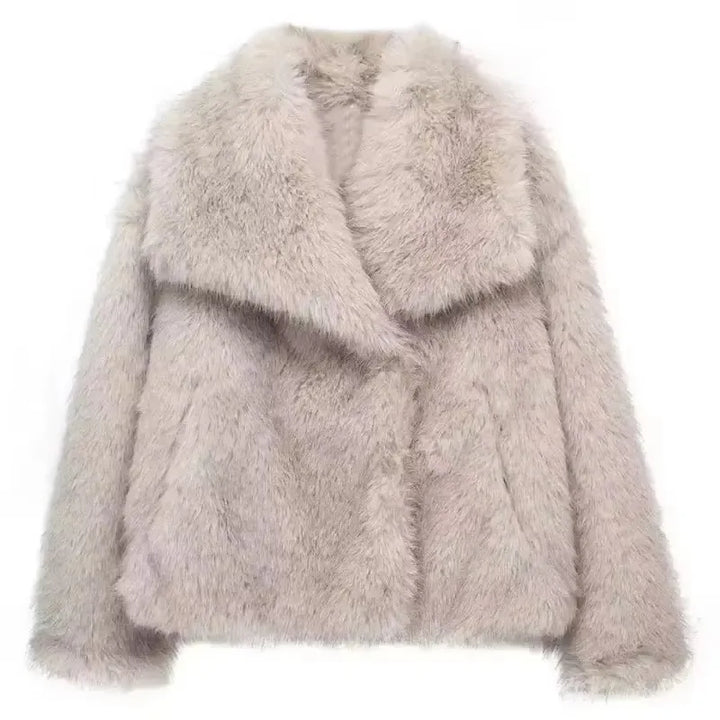 Eva Faux Fur Coat–  Warm Fluffy Jacket