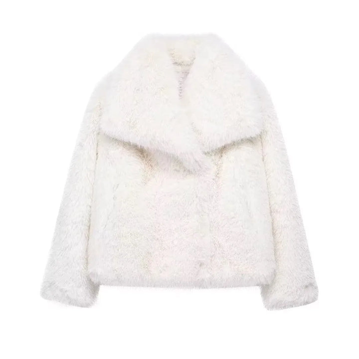 Eva Faux Fur Coat–  Warm Fluffy Jacket